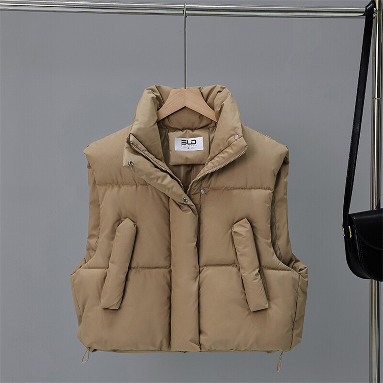 CC045-P55棉服马甲2025秋冬新款韩版宽松棉坎肩立领纯色棉服背,男装棉衣,星座911-3