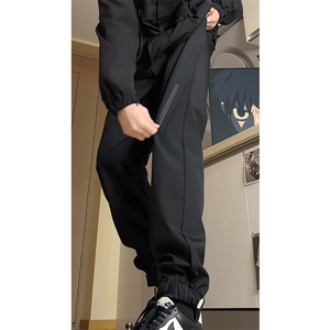 2025春季工装裤子男款美式户外防水防风冲锋裤男长裤百搭休闲裤图片