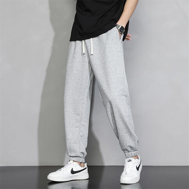 24年新款宽松直筒运动灰色卫裤男生工装休闲长裤A168-NSK48-TP45，男装休闲裤，电商A168