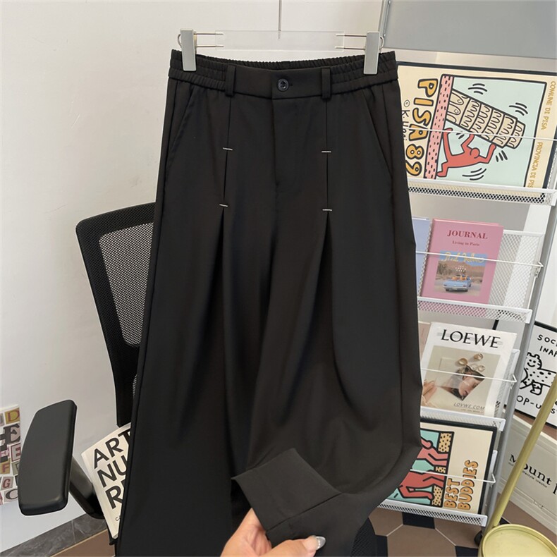 西装宽松裤女春秋男女高腰垂感拖地休闲长裤子K0388-P38,男装西服套装,星座308B-2