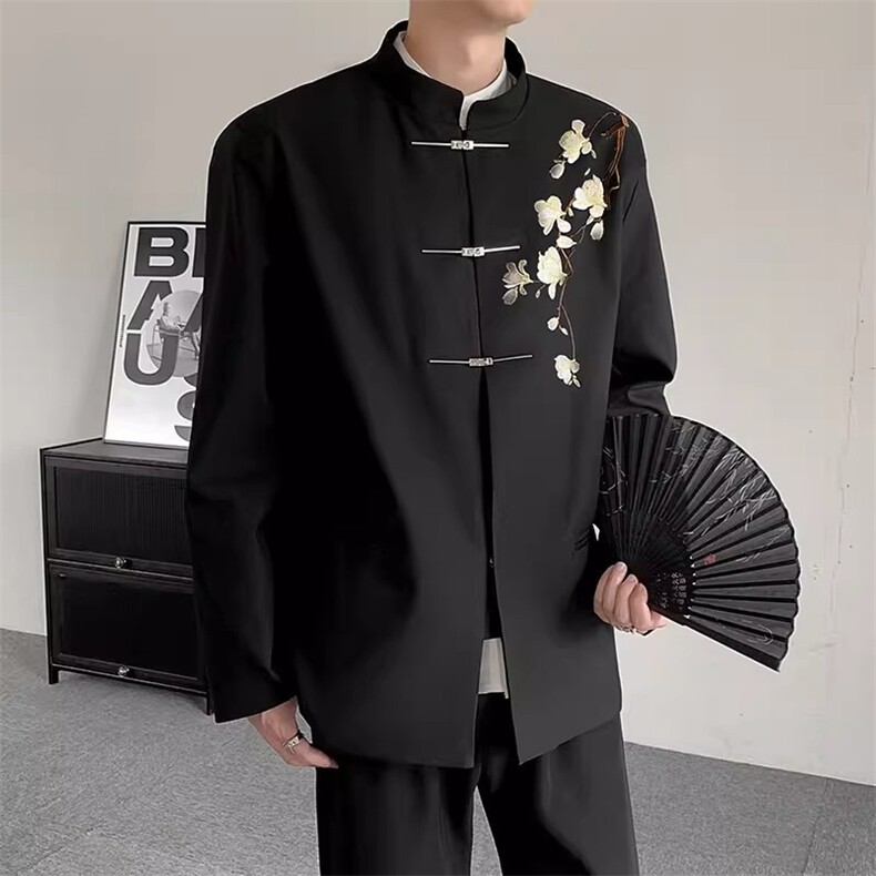 风春秋男女立领西服金属排扣新中式刺绣中山装外套JK760P63,男装西服,星座1013-1