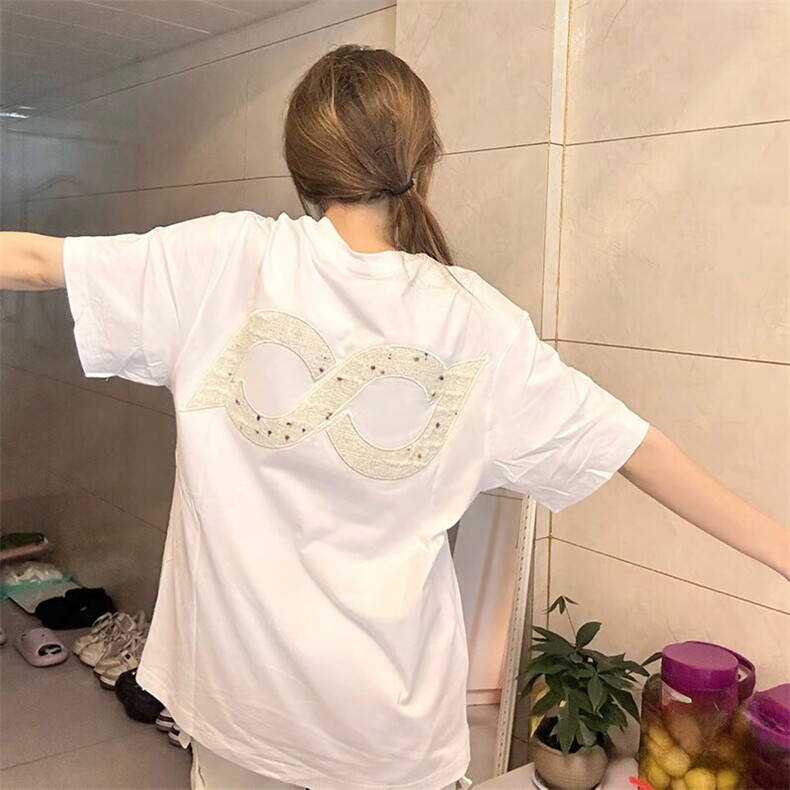 万针全刺绣工艺抖音得物高品质260克重磅纯棉双纱美式高街短袖T恤,男装T恤,电商A486