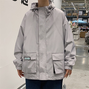 1港风秋季休闲宽松潮流百搭大码M-5XL工装夹克外套男7210P78控98图片