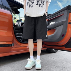 刺绣泡泡纱薄款夏季短裤直筒休闲裤五分裤子A266-GBXGZM121-P166，男装牛仔裤，电商A266