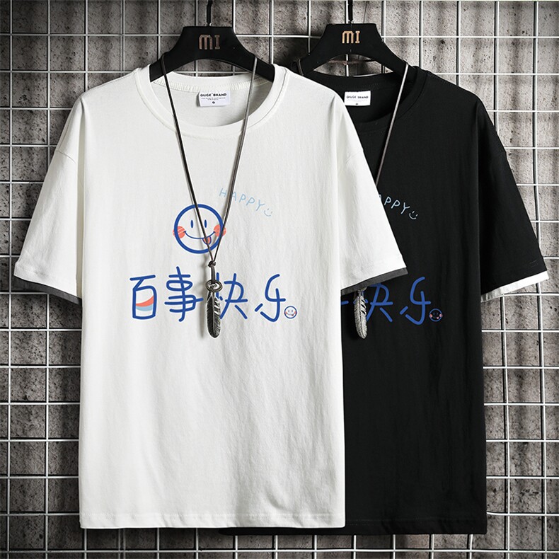 JT55183-P25假两件短袖t恤男大码胖子半袖体恤半截袖网格,男装T恤,电商A040A