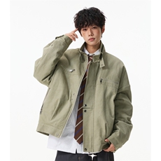 藏青色美式立领棉服男款秋冬季短宽飞行员夹克感痞帅外套MY683，男装夹克，星座903-1