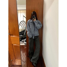 【有货】冰川蓝立领外套男高级感痞帅春秋工装夹克JK7703LL-特P65，男装夹克，星座1007（原301D）