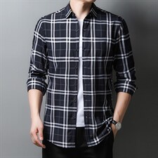 男式服装秋季新款衬衫男长袖翻领休闲四季可穿衬衣XY2201-P78，男装衬衫，星座1105-3