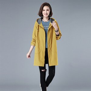 时尚百搭中长款风衣女2022新款春秋外套修身显瘦气质女装图片