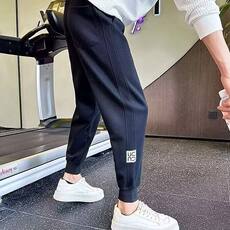 2024秋冬潮流字母钢印百搭束脚运动裤男生卫裤修身休闲长裤，男装休闲裤，星座506A
