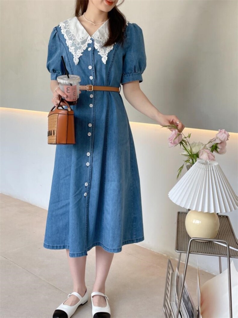 牛仔连衣裙系列，女装连衣裙，Ee·G