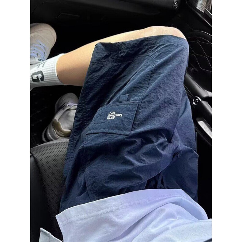 夏季冰丝短裤男薄款透气速干五分裤宽松大码休闲运动裤BMD09P32,男装牛仔裤,星座1013-5
