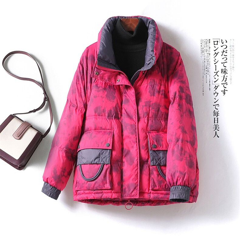 2022新款时尚女装白鸭绒羽绒服宽松显瘦保暖外套,女装羽绒服,笃写