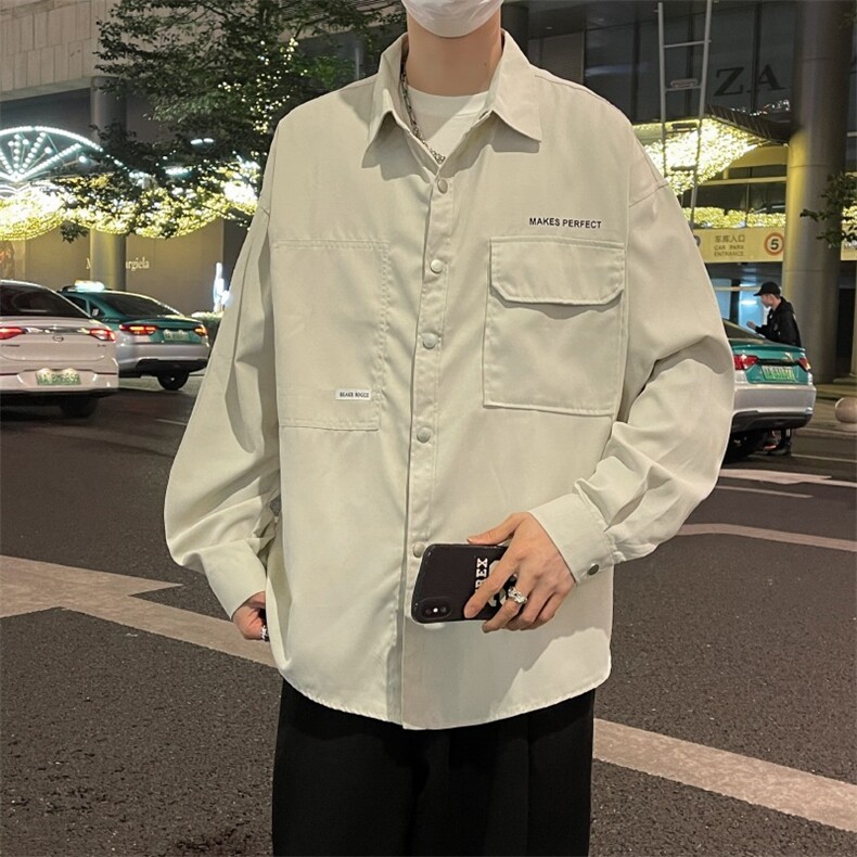 长袖衬衫男春秋季新款外套夏季日系衬衣青少年J2248,男装夹克,星座1116A-1（原606A）