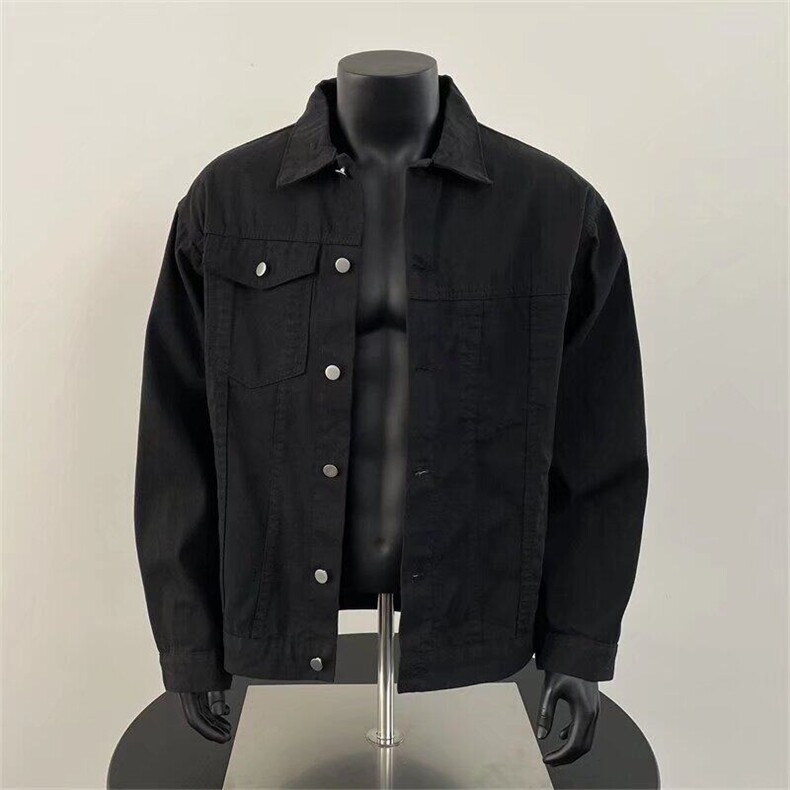新款美式水洗牛仔夹克男宽松潮牌春季休闲百搭情侣外套W0133-p55，男装工装外套，星座1008