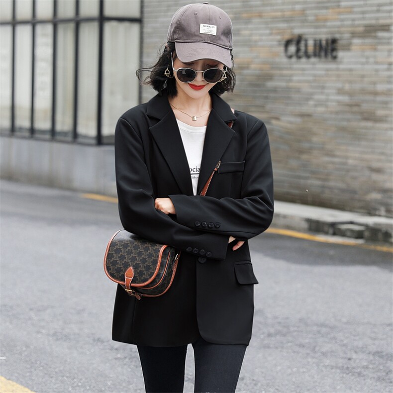 2022春款纯色小西装外套女韩版休闲英伦风西服时尚港味上衣,女装西装,瑶迪依秀