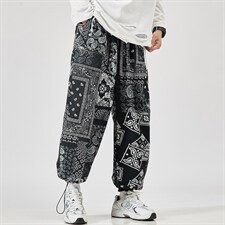 日系新款潮男士休闲宽松工装大码反光抽绳束脚九分裤长裤K399/P45，男装工装外套，星座608A