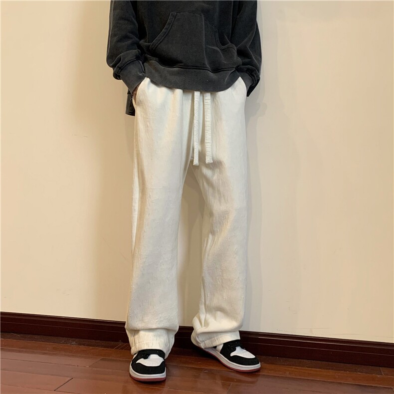 冬季加绒加厚波浪纹垂感休闲裤大码M~5XLXZ604-KG53JR-P65控78,男装卫衣,星座604