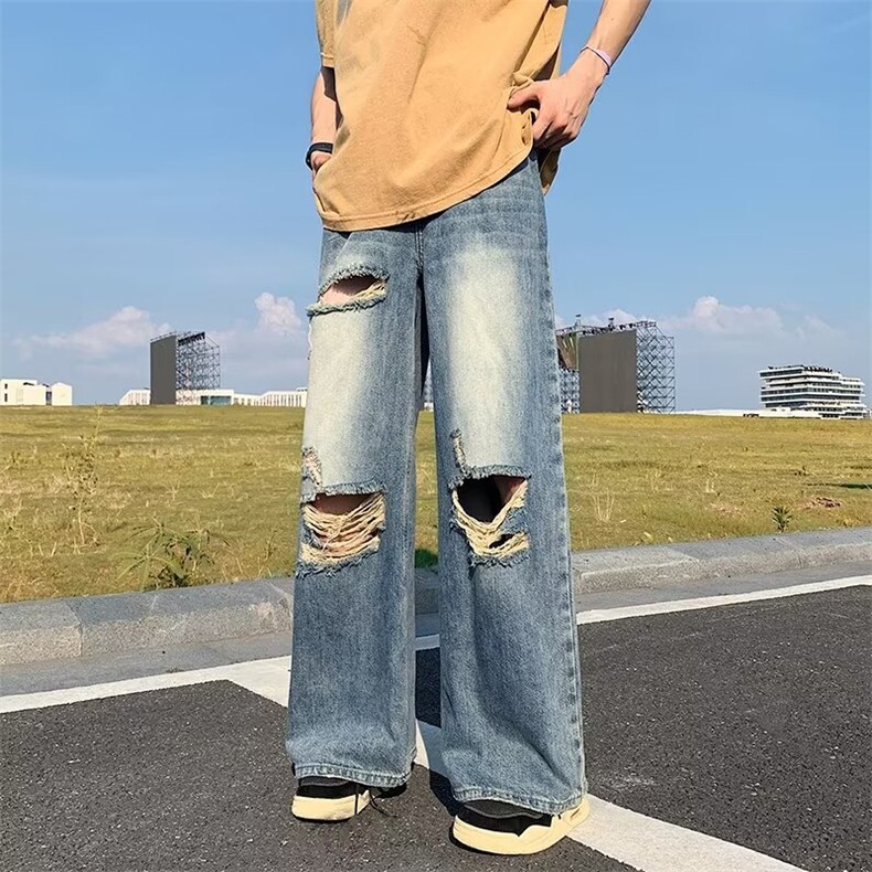 青春流行ins男直筒水洗牛仔裤C981P45,男装牛仔裤,星座1116-2