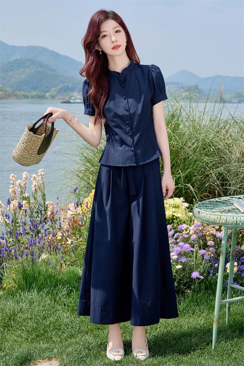 巨好看大方得体裙裤套装女2026夏季新款时尚减龄遮肉贵夫人两件套,女装套装/套裙,水衣源