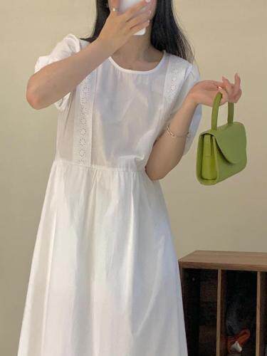 新款韩系纯色长款连衣裙，女装连衣裙，Here Bella(5F)