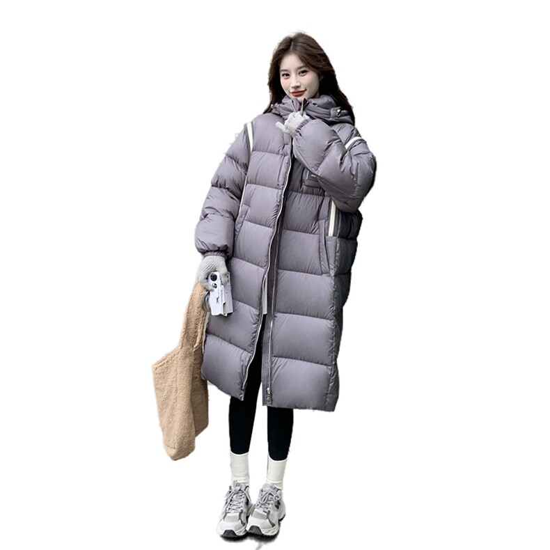 【现货】新款韩系中长款加厚90白鸭绒外套,女装羽绒服,2C269