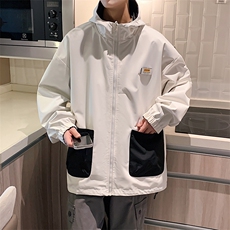 新款现货户外双面穿立领夹克男冲锋衣外套JK902-P80，男装夹克，星座1204-3