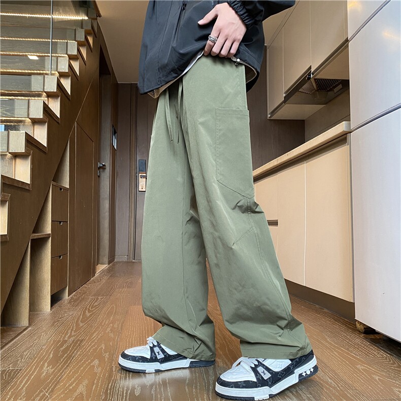 抖音品质秋季新款潮流插袋户外宽松冲锋裤B315-K803-特p25控49,男装休闲裤,电商B315