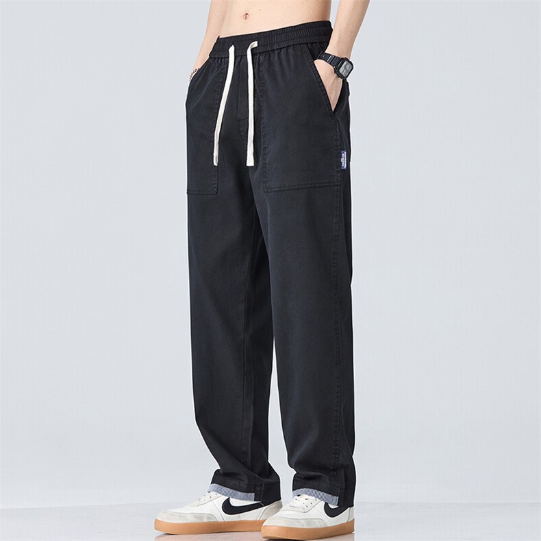现货BK9061-p45男士商务微阔腿裤时尚潮流男装长裤夏季薄款莱赛尔图片