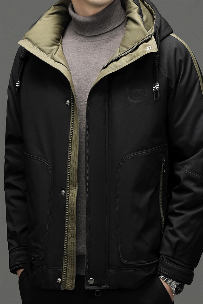 DF8202钱塘2020-2冬季厚款时尚休闲连帽简约中年男士羽绒服P305,男装羽绒服,钱塘207-2