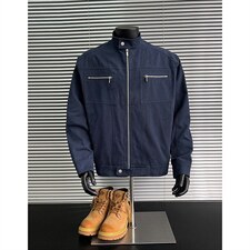 26春装高品质老钱风立领夹克外套男女美式潮牌拉链工装风宽松上衣，男装夹克，电商A486