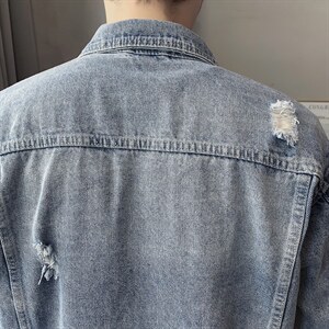 JK820-p90-限价138现货店主风牛仔夹克肥仔量足破洞印花大码，男装夹克，星座103A