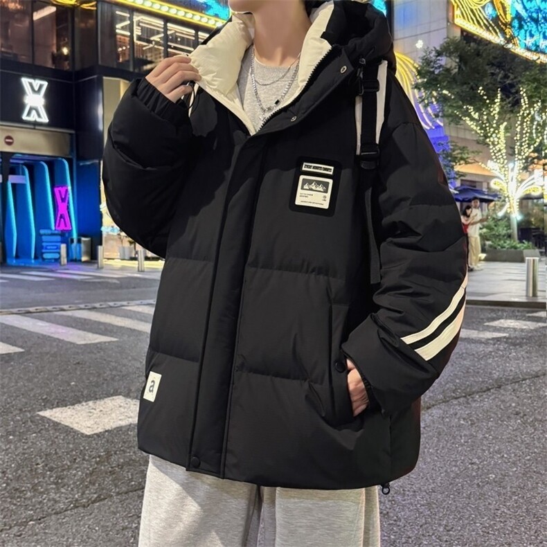 79007-特P258男90白鸭绒情侣款连帽羽绒服男大码轻便冬季潮,男装羽绒服,电商D310B