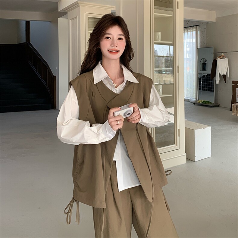 2025年春季新款马甲套装,女装套装/套裙,浙宝069