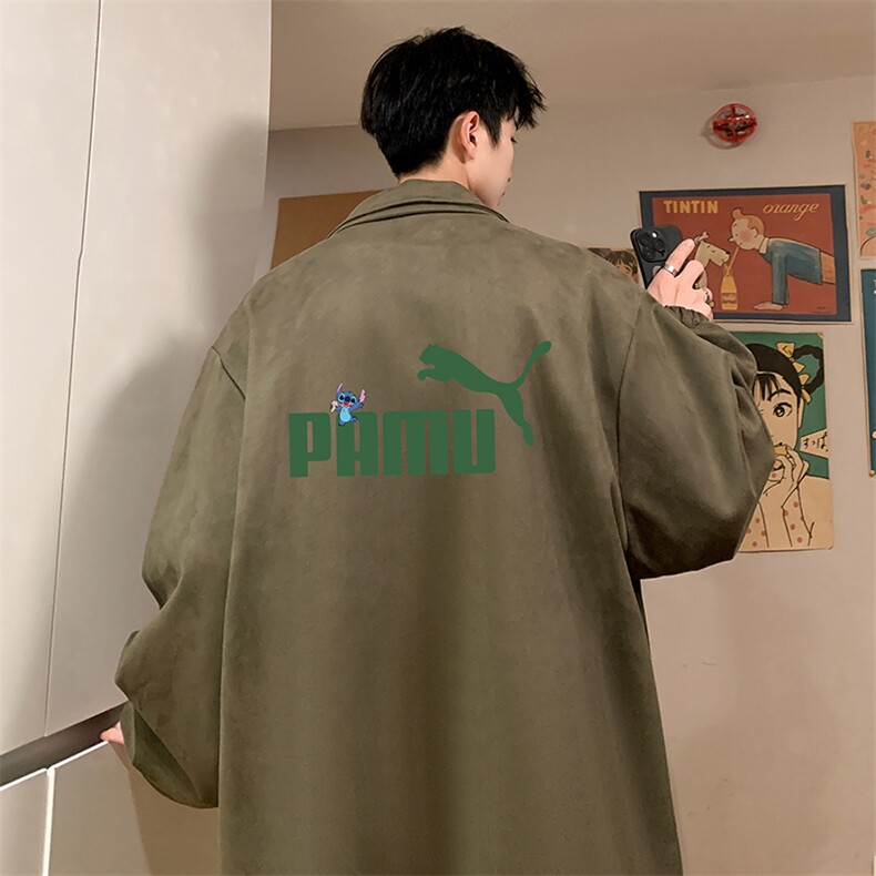 麂皮绒夹克男大码立领褂子外套JK85227-P68加绒款-P78,男装夹克,电商A040