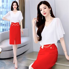 夏季2025新款女休闲网红炸街减龄无袖上衣百褶阔腿裤裙，女装衬衫，火爆靓佳人