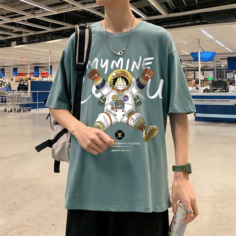 ！春夏新款纯棉宽松短袖T恤男士情侣体恤衫男DX23-P20,男装T恤,电商B367
