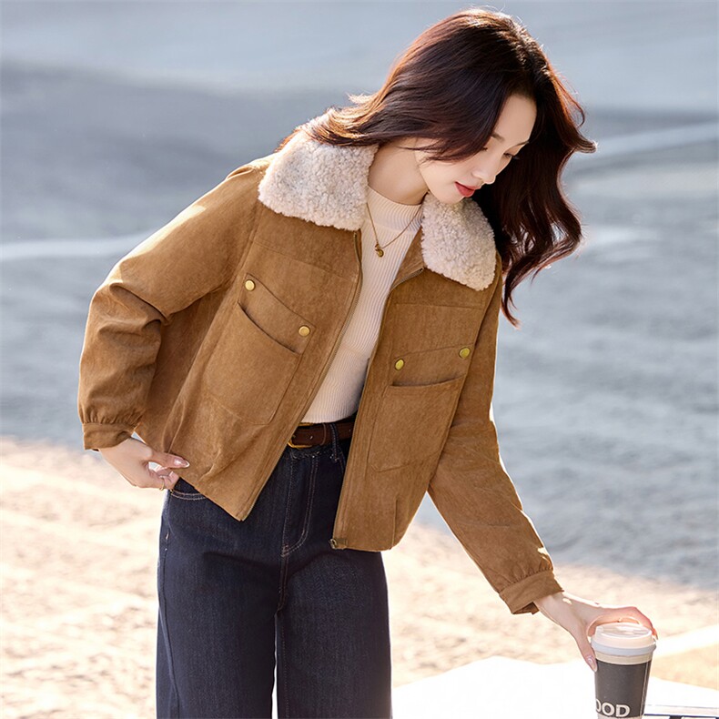 （现货）XBL新款2025年冬季短款羽绒服派克服保暖90白鸭绒1026,女装毛呢外套,欣贝拉