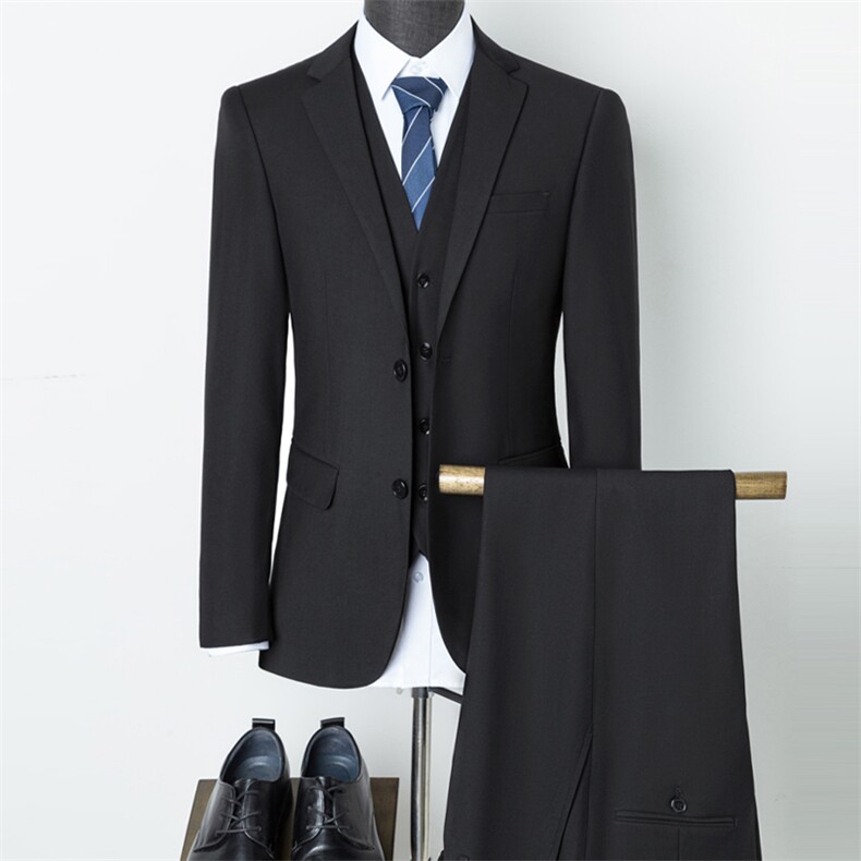 新款西服套装中青年男士西装男外套商务休闲正装三件套HB886-P235,男装西服套装,电商B212（原钱塘6029）