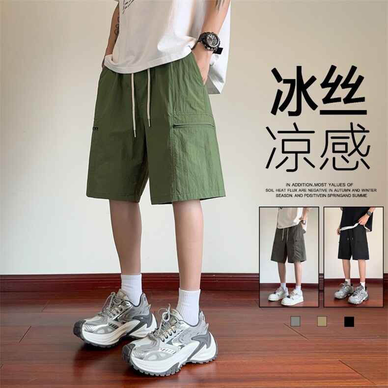 ！2025夏季新款男士冰丝短裤速干工装五分裤DK322特P28,男装休闲裤,电商B220