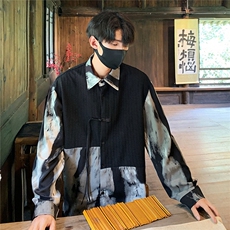 2026新中式长袖套装TZ88797P90衬衫CS88799P45控78裤子88798P45控，男装衬衫，星座227-7