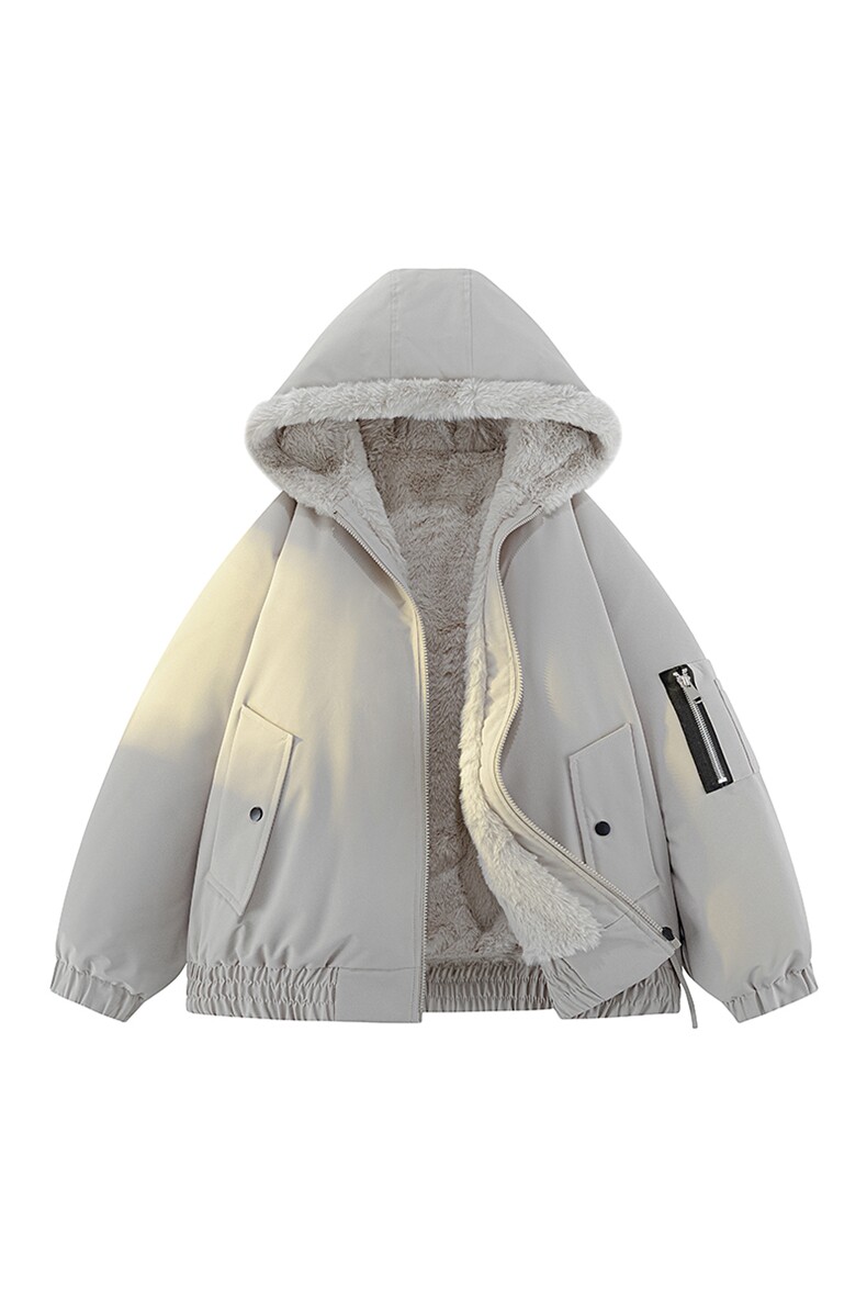 2025复古加绒毛领棉衣冬季新款座山雕宽松连帽派克棉服M2555p88,男装棉衣,电商D315