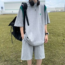 男潮流休闲套装宽松套装运动爱心套装H107P40，男装休闲套装，星座1116-2