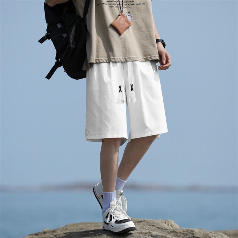潮流时尚休闲抗皱百搭凉爽休闲舒适冰丝短裤 DK522-特批22控48图片
