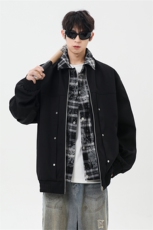 秋季假二件休闲痞帅工装翻领夹克潮流外套XZ301b-2-JK2589P78，男装夹克，星座301B-2（原A443-1）