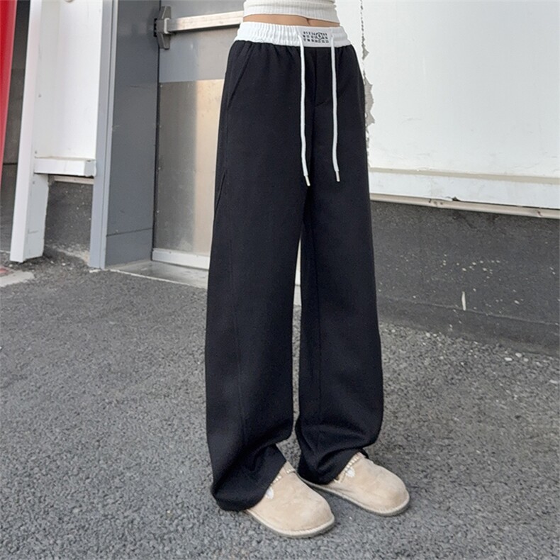 美式高街潮牌男女运动休闲裤直筒宽松卫裤慵懒显瘦休闲长裤子,男装休闲裤,电商A486