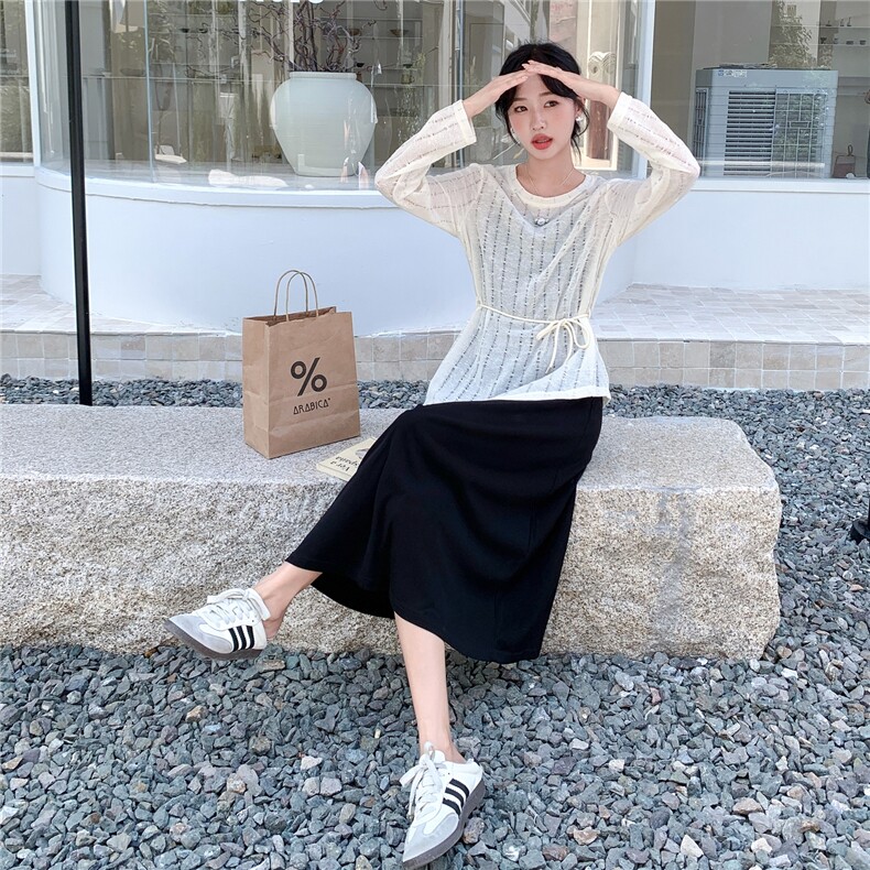 现货罩衣收腰吊带裙两件套2C090-8901-P135-K188,女装套装/套裙,2C090