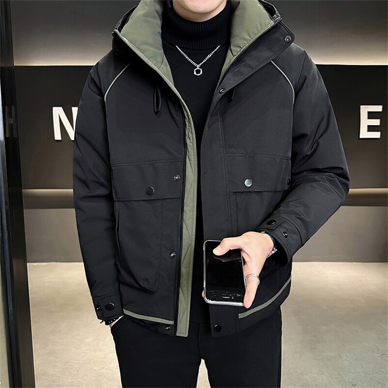 标50绒备货连帽防水冲锋衣冬季男士羽绒服外套8878-P235控298,男装羽绒服,电商B338