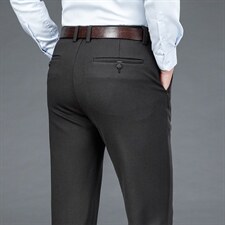 DKH8135男式2023秋冬针织弹力西裤高腰宽松直筒纯色休闲裤P74，男装休闲裤，电商B360