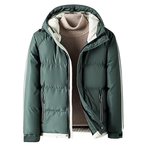 冬季潮流男新款保暖纯色连帽外套棉衣休闲棉服面包服ZG2821-P110图片